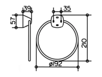 Полотенцедержатель кольцо Keuco City.2 02721010000, 21 см, хром - Gidratop.ru изображение