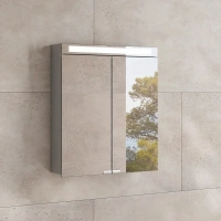 Зеркальный шкаф Keuco Royal E-One 44302171301, 80 см, с подсветкой, алюминий серебристый - Gidratop.ru изображение