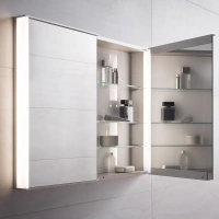 Зеркальный шкаф Keuco Royal Match, 12813171301, 100 см, с подсветкой, алюминий серебристый - Gidratop.ru изображение