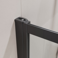 Душевая шторка на ванну с фиксированным креплением одной створки CEZARES SLIDER-FIX-VF-11-90/150-C-NERO - Gidratop.ru изображение