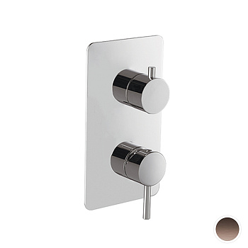 Newform X-STEEL 316 Наружная часть встр. душ.с переключателем,  на 2 выхода, цвет: PVD Brushed copper bronze