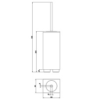 Gessi Rettangolo ершик для унитаза напольный, цвет: хром/черный - Gidratop.ru изображение