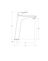MARINO Смеситель для накладных раковин без донного клапана, хром MARINO-LMC-CRM-W0 - Gidratop.ru изображение