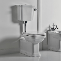 Бачок для унитаза, для монтажа с низкой трубой (без трубы и механизма слива), цвет белый - Gidratop.ru изображение