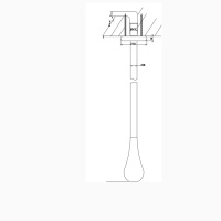 Gessi Goccia потолочный излив, инд.длина (180-1800мм), для монтажа с удаленным управлением 33700/30709 (не входит в комплект), цвет: хром - Gidratop.ru изображение
