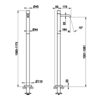 GESSI HABITO TRAME смеситель для раковины напольный, однорычажный, цвет Copper Brushed PVD - Gidratop.ru изображение
