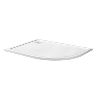 Душевой поддон из искусственного мрамора в комплекте с сифоном BelBagno UNO TRAY-MR-UNO-RH-120/80-550-35-W-L-CR - Gidratop.ru изображение