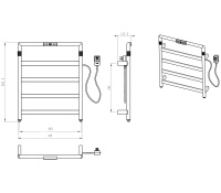Полотенцесушитель электрический WONZON & WOGHAND KÖLN, Темный графит (WW-A6014-GM) - Gidratop.ru изображение
