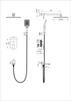 Душевая система встраиваемая WONZON & WOGHAND DIAMOND, Брашированное золото (WW-88939011-BG) - Gidratop.ru изображение