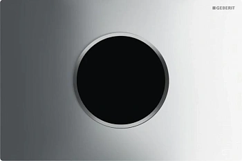 Клавиша смыва Geberit Sigma 115.908.KH.1 Type 10, бесконтактная, сенсорная, для унитаза, 3В, двойной смыв, пластик, хром глянцевый/матовый