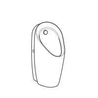 Писсуар Geberit Preda 116.070.00.1, для встроенной системы смыва - Gidratop.ru изображение