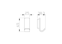 Крючок для ванной WONZON & WOGHAND LOTTE, Брашированное золото (WW-8315-BG) - Gidratop.ru изображение