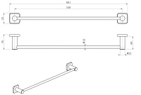 Вешалка для полотенец WONZON & WOGHAND, Хром (WW-V1101-CR) - Gidratop.ru изображение