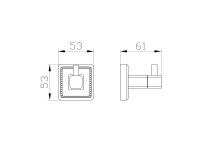 Крючок для ванной WONZON & WOGHAND ROMA, Бронза (WW-7215) - Gidratop.ru изображение