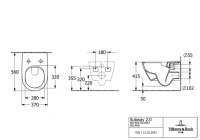 Подвесной безободковый унитаз Villeroy&Boch Subway 2.0 5614 R0R1, альпийский белый CeramicPlus - Gidratop.ru изображение