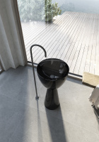 Раковина отдельностоящая прозрачная ABBER Kristall AT2703Onyx черная - Gidratop.ru изображение