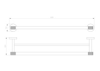 Полотенцедержатель двойной WONZON & WOGHAND MAJESTIC, Черный/Золото (WW-9211) - Gidratop.ru изображение