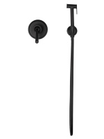 Смеситель с гигиеническим душем встраиваемый WONZON & WOGHAND STEAM, Черный матовый (WW- 88849008-MB) - Gidratop.ru изображение