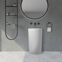 Раковина отдельностоящая ABBER Stein AS2501-H белая матовая - Gidratop.ru изображение