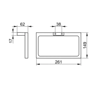 Полотенцедержатель Keuco Edition 11 11121050000, 26 см, никель шлифованный - Gidratop.ru изображение