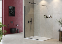 душевая перегородка CEZARES LIBERTA-L-1-125-C-NERO - Gidratop.ru изображение