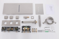 Душевая система ABBER Daheim AF8253SP скрытого монтажа с изливом, термостат, хром - Gidratop.ru изображение