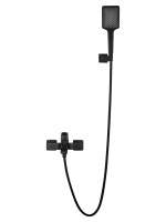 Смеситель для ванны с душем WONZON & WOGHAND FLEX, Черный матовый (WW-88037072-MB) - Gidratop.ru изображение