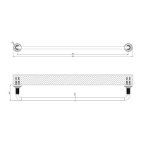 GESSI VENTI20 полотенцедержатель 600 мм., цвет черный матовый - Gidratop.ru изображение