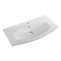 раковина из искусственного мрамора 50195 Bianco, 101x52x1,5 - Gidratop.ru изображение