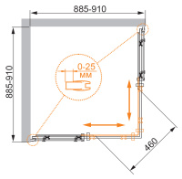 Душевой уголок CEZARES STYLUS-O-M-A-2-90-C-Cr - Gidratop.ru изображение
