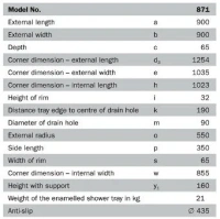 Поддон душевой Kaldewei Arrondo Mod 871-2 90 x 90 cм, 4601.3500.0001, R 550 мм - Gidratop.ru изображение