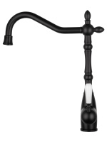 Смеситель для кухни c подключением фильтра WONZON & WOGHAND, Черный матовый (WW-88458006-MB) - Gidratop.ru изображение