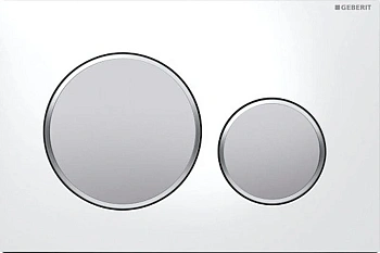 Клавиша Geberit Sigma Type 20 115.882.KL.1, пластик, белый/матовый хром