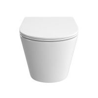 TRE-TOR Унитаз подвесной, безободковый, с системой смыва "Торнадо", с сиденьем soft close, BB5180CH-TOR/SC - Gidratop.ru изображение