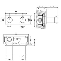 GESSI 316 термостатический смеситель, с подключением на 3/4, фильтр, на 1 источник (внешняя часть), цвет: brushed black metal pvd - Gidratop.ru изображение