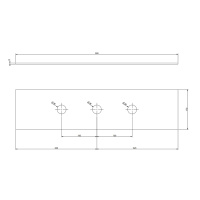 Gessi Rilievo пластина на 3 отверстия для монтажного бокса цвет: хром - Gidratop.ru изображение