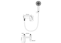 Смеситель для ванны с душем WONZON & WOGHAND BRILLIANT, Черный матовый (WW-88037079-MB) - Gidratop.ru изображение