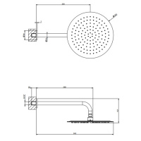 Gessi Emporio shower верхний душ для настенного крепления, поворотная, с защитой от известкового налёта, цвет: Mirror Steel - Gidratop.ru изображение