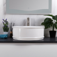 Раковина накладная керамическая круглая BB1383 - Gidratop.ru изображение