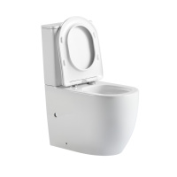 Унитаз ABBER Bequem AC1110T компакт белый, безободковый, смыв торнадо - Gidratop.ru изображение