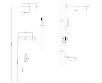 Душевая система ABBER Daheim AF8253 скрытого монтажа с изливом, термостат, хром - Gidratop.ru изображение