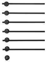 Полотенцесушитель электрический встраиваемый WONZON & WOGHAND BADEN, Черный матовый (WW-AL366-MB) - Gidratop.ru изображение