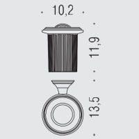 Colombo Hermitag Стакан подвесной, цвет: хром/матовое стекло - Gidratop.ru изображение