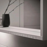 Зеркало Keuco Plan 33098292500, 80 см, с подсветкой и подогревом, лакированный алюминий, оникс - Gidratop.ru изображение