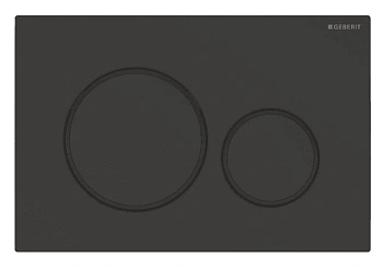 Клавиша Geberit Sigma Type 20, 115.882.16.1, с легкоочищаемой поверхностью, лакированный черный матовый/черный