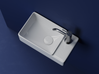 Умывальник подвесной прямоугольный (чаша слева, отверстие под смеситель справа) Element 395x220x125мм - Gidratop.ru изображение