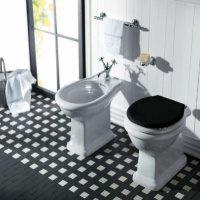 Унитаз напольный с выпуском в стену 38,5х58см, цвет: белый - Gidratop.ru изображение