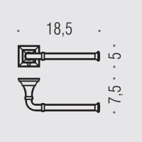 Colombo Portofino Держатель туалетной бумаги, подвесной, DX, цвет: хром - Gidratop.ru изображение