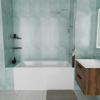 Ванна акриловая Vincea VBT-2G150-LG с ножками 1500*700*470, пристенная, цвет белый - Gidratop.ru изображение