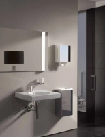 Дозатор бумажных полотенец Keuco Collection Moll 12785 010200 зеркальная дверь, петли справа, алюминий серебристый анодированный/белый - Gidratop.ru изображение